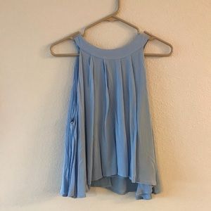 Summer Blue Flowy Top